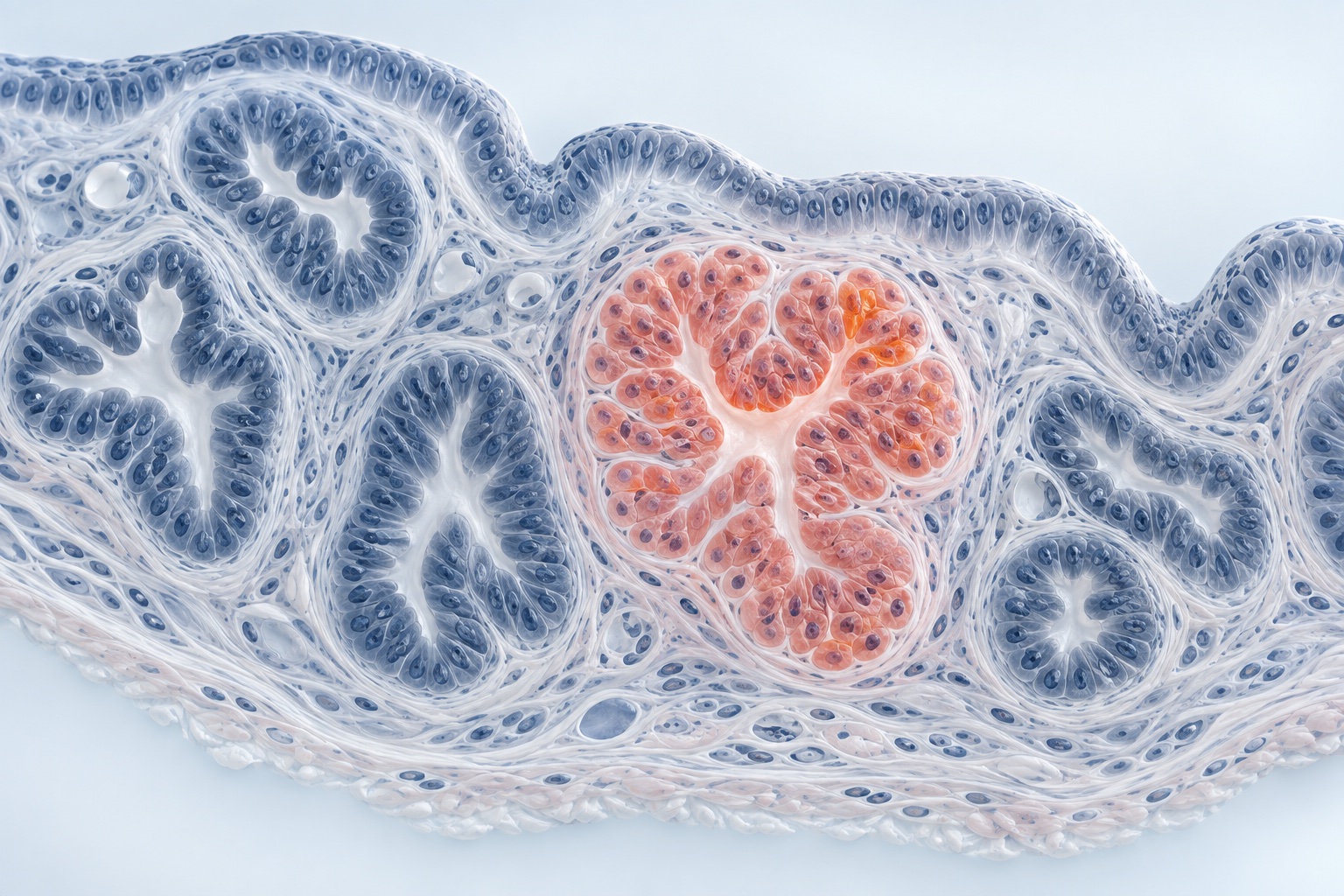 Illustration of AI research into endometrial cancer